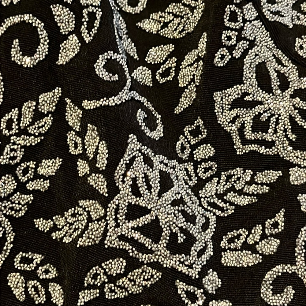TADASHI Black and gray beaded halter top - Picture 3 of 4
